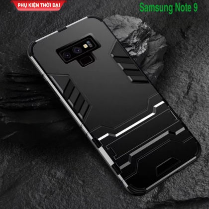Ốp lưng Samsung Galaxy Note 8 / Note 9 chống sốc Iron Man giá đỡ xem phim thời trang cao cấp